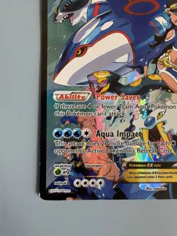 Double Crisis Team Aqua's Kyogre EX 6/34 Ultra Rare Holo Pokemon Card - Image 5