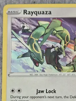 Pokemon TCG SWSH029 Rayquaza Holographic Card - Image 5