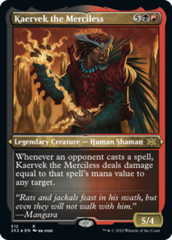 1 x Kaervek the Merciless - Foil Etched - Double Masters 2022 - NM-Mint - MTG - Image 1