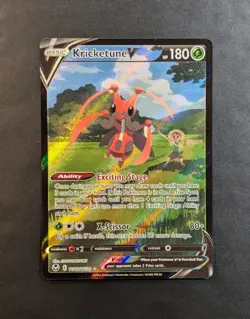 Kricketune V TG12/TG30 Full Art 2022 Pokemon Silver Tempest Trainer Gallery Card - Image 1