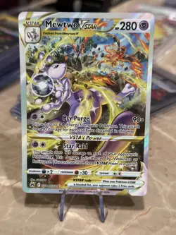 Mewtwo VStar GG44/GG70 Crown Zenith Alternate Art Pokemon Card FA 2023 NM - Image 1