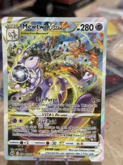Mewtwo VStar GG44/GG70 Crown Zenith Alternate Art Pokemon Card FA 2023 NM - Image 4