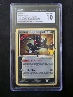 Pokemon Card - CGC 10 Greninja SWSH144 - 25th Anniversary Celebrations Gold Star - Image 1