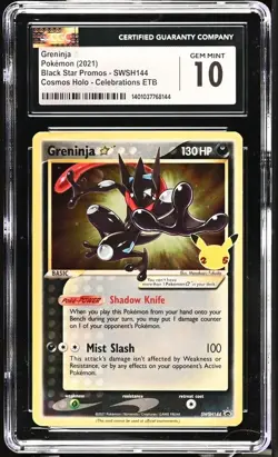 Pokemon Card - CGC 10 Greninja SWSH144 - 25th Anniversary Celebrations Gold Star - Image 3