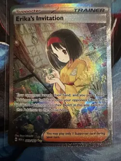 Pokemon Erika Card Lot x3 Full Art Erika’s Invitation 151 Vintage Trainer NM - Image 2