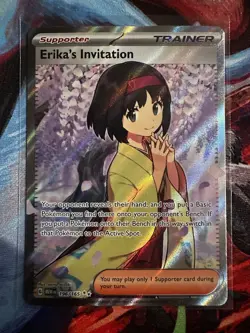 Pokemon Erika Card Lot x3 Full Art Erika’s Invitation 151 Vintage Trainer NM - Image 3