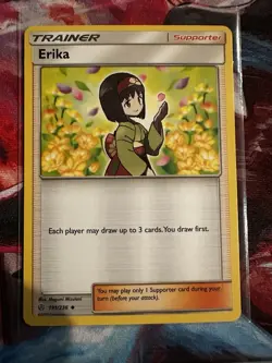 Pokemon Erika Card Lot x3 Full Art Erika’s Invitation 151 Vintage Trainer NM - Image 4