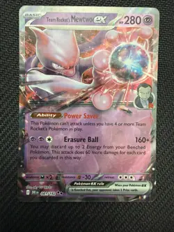 Pokemon TCG Team Rockets Mewtwo EX Double Rare Card 081/182 Destined Rivals - Image 1