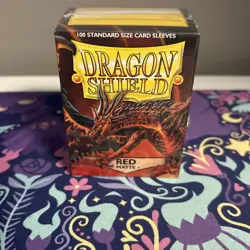 Dragon Shield 100ct Matte Sleeves - Red Matte - Image 1