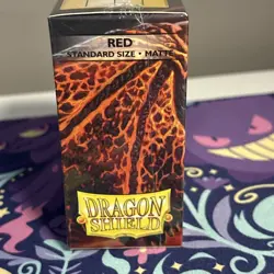 Dragon Shield 100ct Matte Sleeves - Red Matte - Image 3