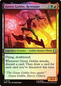 NM Foil Green Goblin, Revenant, MTG, Marvel's Spider-Man, Magic, 130 - Image 1