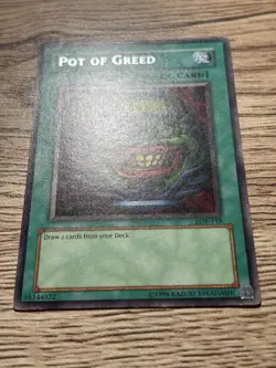 Yu-Gi-Oh! Konami Pot of Greed LOB-119 Legend of Blue Eyes Rare Unlimited MP - Image 2