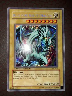 Yu-Gi-Oh! Blue-Eyes White Dragon -BPT-003- Secret Rare- Limited Edition LP! - Image 1