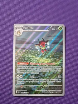 Pokemon Ledian Holo Card Stellar Crown Series 144/142 SV07 NM - Image 1