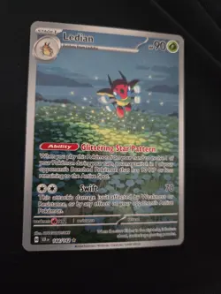 Pokemon Ledian Holo Card Stellar Crown Series 144/142 SV07 NM - Image 1