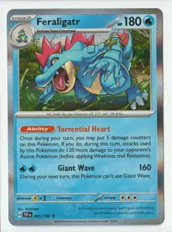 Feraligatr 041/162 - Temporal Forces - Holo Rare - Pokemon TCG – NM - Image 1