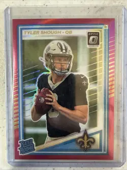 Tyler Shough RC Donruss Optic Rated Rookie Pink Holo Parallel #223 Saints - Image 1