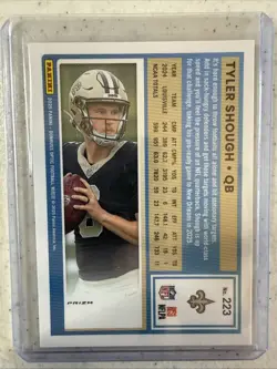 Tyler Shough RC Donruss Optic Rated Rookie Pink Holo Parallel #223 Saints - Image 2