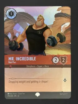 Mr. Incredible Bob Parr 215/204 Epic Holofoil Wilds Unknown NM Disney Lorcana - Image 2