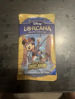 Disney Lorcana Into the Inklands booster pack, 12 cards, NEW sealed package - Image 1