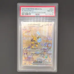 Pokemon 2023 Scarlet & Violet 151 EN Alakazam ex 201/165 Holo PSA 8 SIR - Image 1