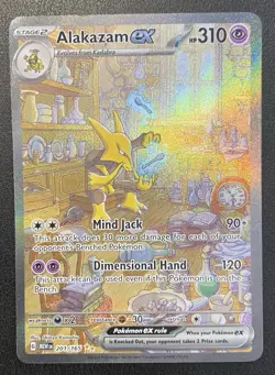 NEAR MINT - Alakazam EX 201/165 SIR Pokemon Scarlet & Violet 151 - Image 1