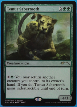 Temur Sabertooth (2022 Lunar New Year Promo) FOIL NM CARD (502015) ABUGames - Image 1