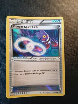 Phantom Forces Gengar Spirit Link Holo Shiny Trainer Pokemon Card 95/115 2014 - Image 1
