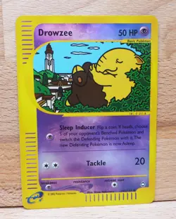 DROWZEE 74b/147 Aquapolis REVERSE HOLO RH E-READER Pokemon TCG card NM - Image 1