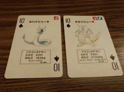 Pokemon Dragonite & Dragonite Red Charizard Deck Playing Card Poker Nintendo - Image 1