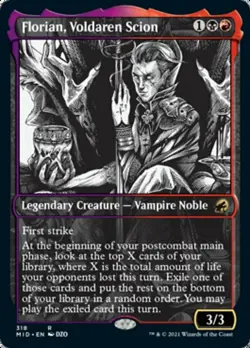 MTG Florian, Voldaren Scion - Foil - Showcase, Innistrad: Midnight Hunt, Near Mi - Image 1