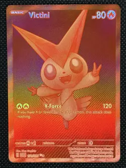 Victini Black Bolt Pokemon TCG Red Full Art Holo 171/086 English Card - Image 1
