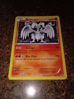 Pokemon ENGLISH Reshiram Legendary Treasures HOLO Card 28/118 PLAYED Aya Kasube - Image 1