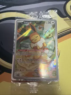 Eevee SEALED Prismatic Evolutions Promo CARD. - Image 1