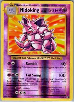 Nidoking 45/108 Reverse Holo XY - Evolutions - Pokemon Card - NM - Image 1