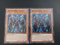 Yugioh - Destiny Hero - Plasma RYMP-EN036 & LEHD-ENA02 Common Set x2 - Image 1