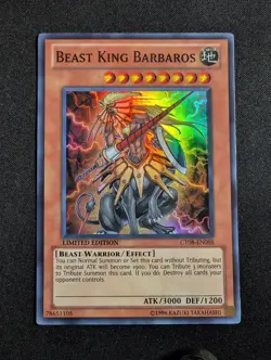 Yugioh - Beast King Barbaros CT08-EN005 Limited Edition Super Rare LP - Image 1
