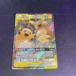 Pokemon GX Tag Team Raichu and Alolan Raichu Card Unified Minds 54/236 - Image 1