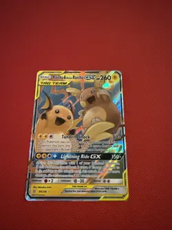 Pokemon GX Tag Team Raichu and Alolan Raichu Card Unified Minds 54/236 - Image 1