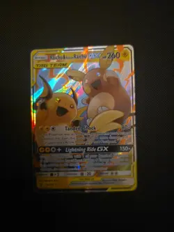 Pokemon GX Tag Team Raichu and Alolan Raichu Card Unified Minds 54/236 - Image 3