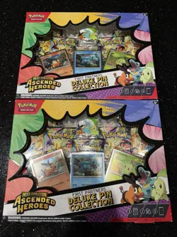 Pokemon TCG: Ascended Heroes First Partners Pin Collection Sealed Box (Lot of 2) - Image 1
