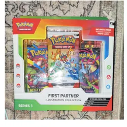 Pokemon TCG First Partner Illustration Collection Series 1 Box Promo+Booster - Image 1