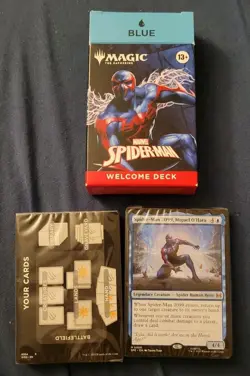SDCC 2025 HASBRO MAGIC THE GATHERING SPIDER-MAN WELCOME DECK Blue - Image 2
