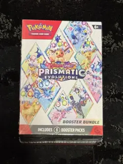 Pokemon TCG Scarlet & Violet Prismatic Evolutions Booster Bundle Box 6 Packs TCG - Image 1