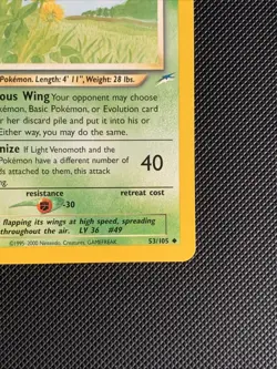 Light Venomoth 53/105 Uncommon Neo Destiny Pokemon Unlimited - Image 5