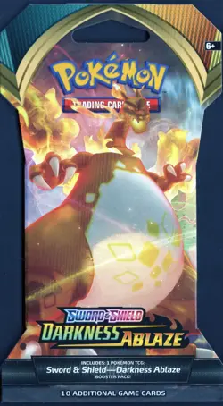 Pokemon Sword & Shield Darkness Ablaze Sleeved Booster Pack New Factory Sealed - Image 1