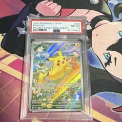 PSA 8 Pikachu 088 SVP Scarlet & Violet Promo Cards 2024 English Holo - Image 1