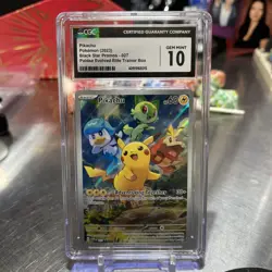 2023 Pokemon Paldea Evolved ETB Black Star Promo Holo PIKACHU #27 CGC 10 GEM MT - Image 1