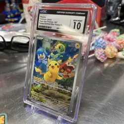 2023 Pokemon Paldea Evolved ETB Black Star Promo Holo PIKACHU #27 CGC 10 GEM MT - Image 3