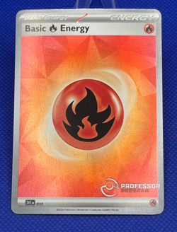 Pokemon TCG Fire Energy 010 Professor Program Stamped Promo Cosmo Holo 2024 🔥 - Image 2